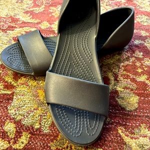 CROCS -2 Pairs Lina D’Orsay and Sienna Flats Sz.8